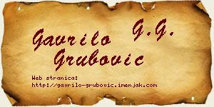 Gavrilo Grubović vizit kartica